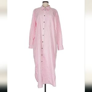 Universal Standard Pink Striped Long Sleeve Dress, size M (2X)
